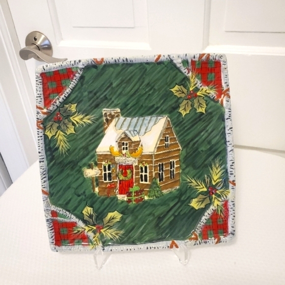 Certified International, Susan Winget Holiday Lodge Serving Plate 11.5" - Picture 1 of 7